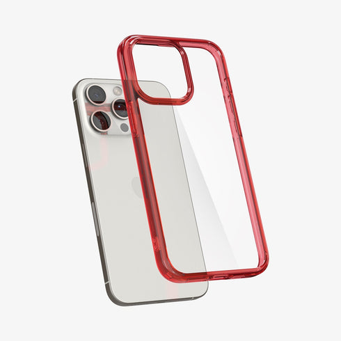 ACS07209 - iPhone 15 Series Ultra Hybrid Case in Natural Titanium showing the back